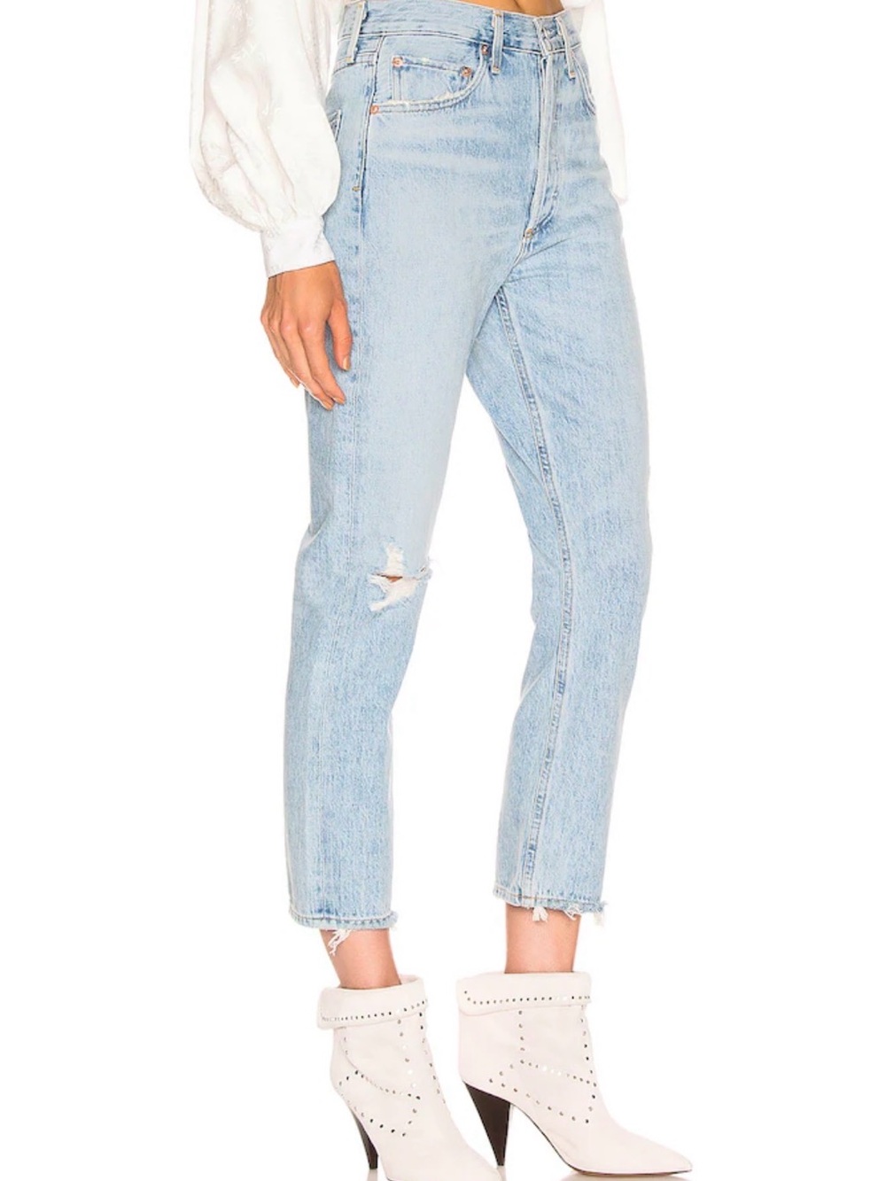 Agolde Riley High Rise Straight Crop Jeans